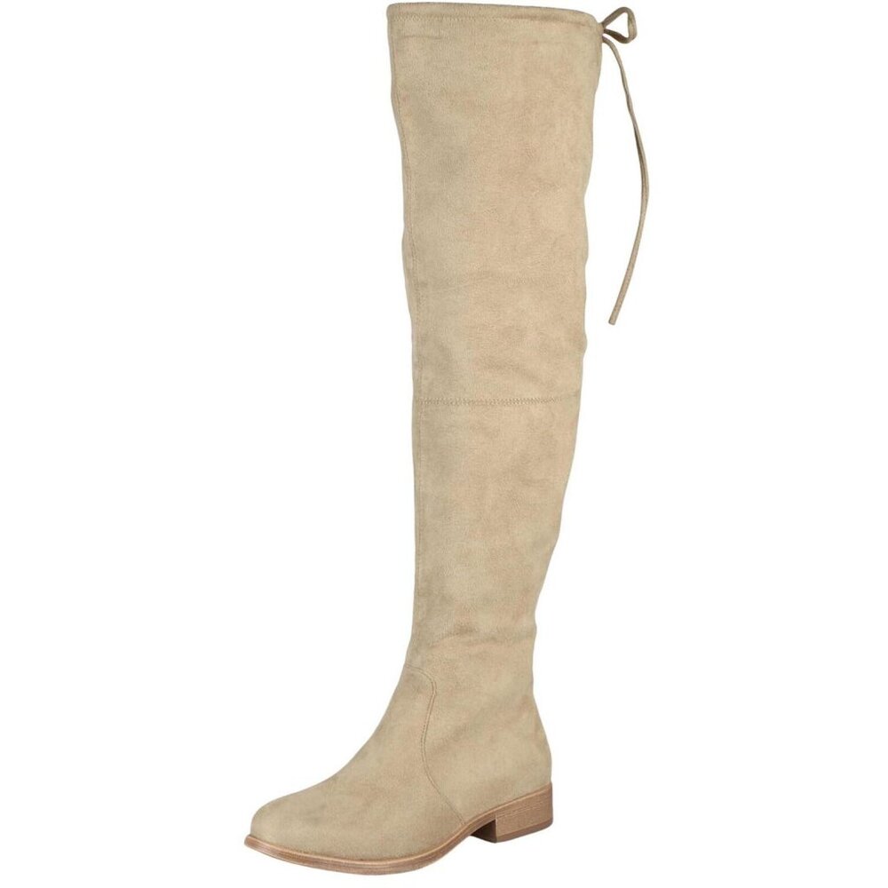 NEW Journee Collection Womens Wide Calf Mount Boot MOUNT-TAU Taupe Brown 9M-WC